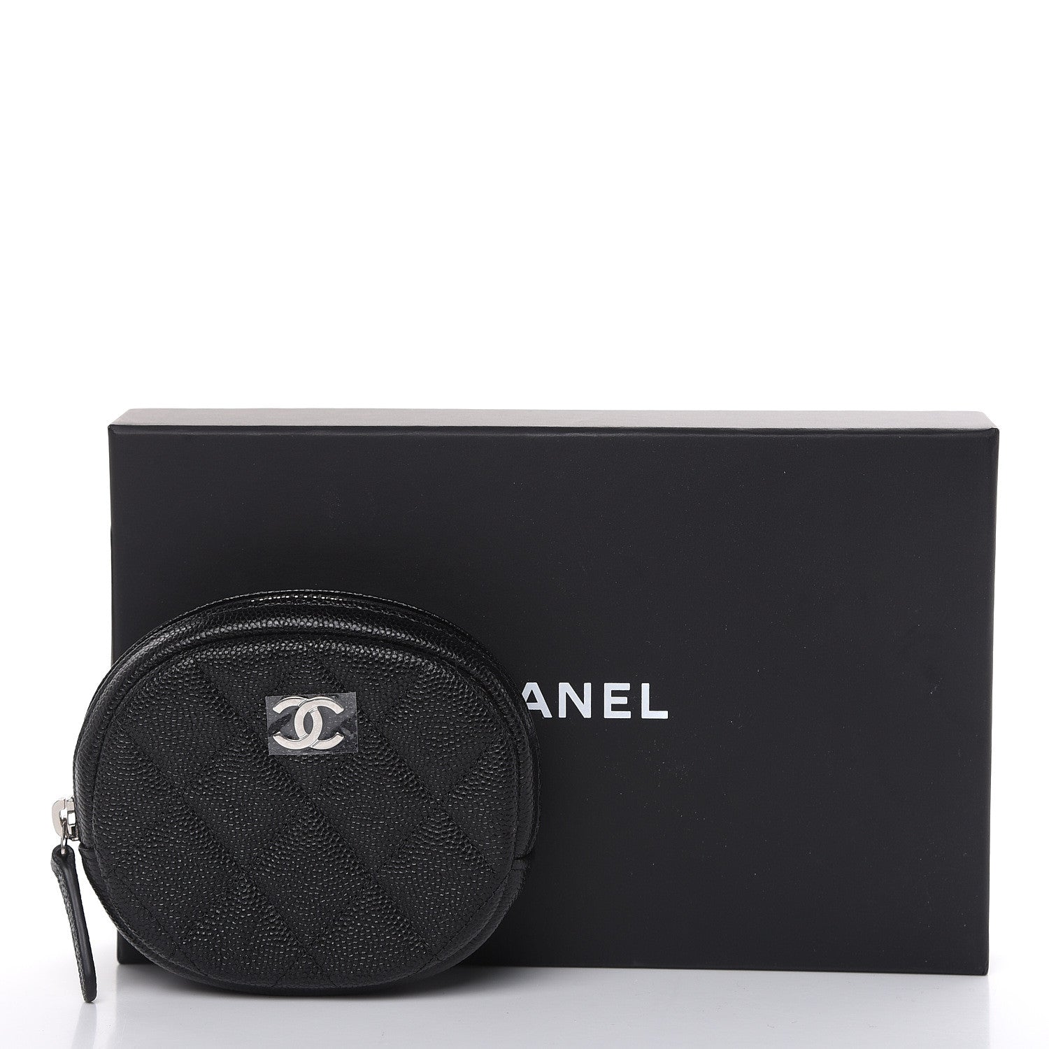 Chanel Caviar Quilted Zip Around Classic Coin Purse Black 8 of 8