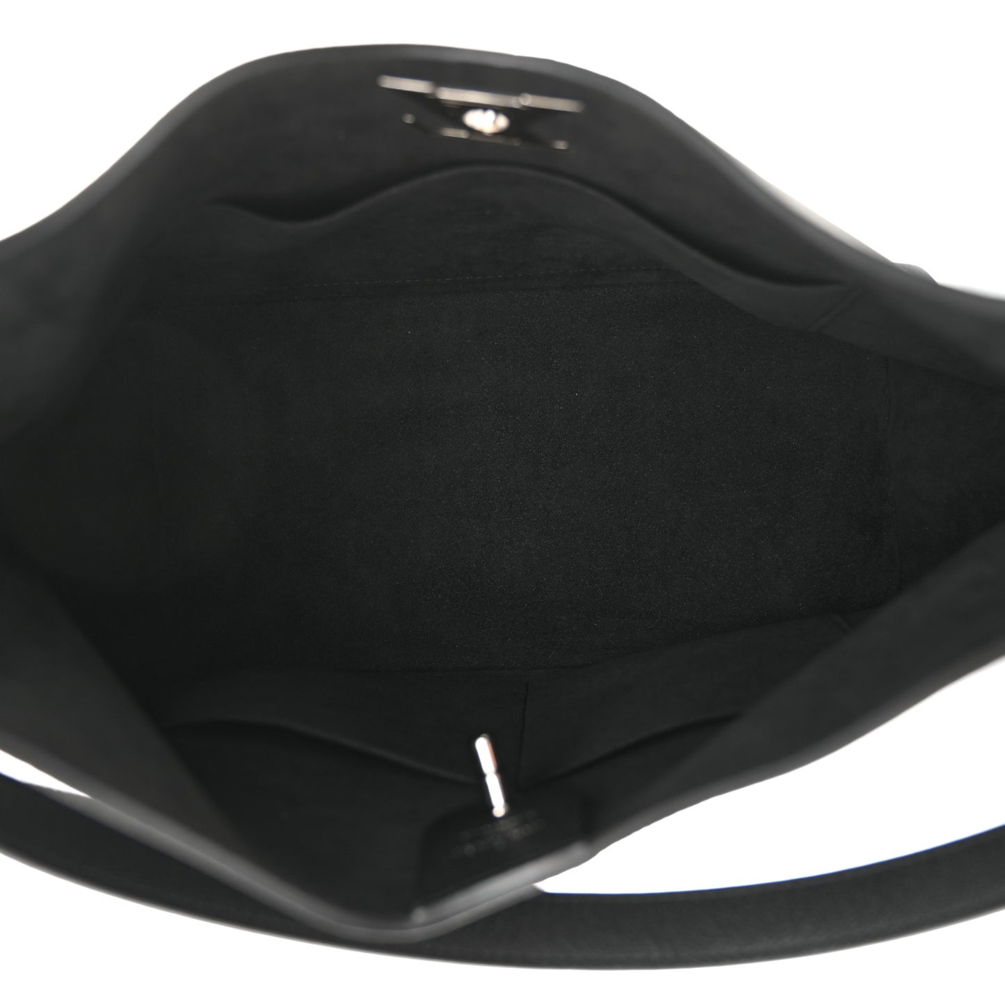 Calfskin Lockme Hobo Black