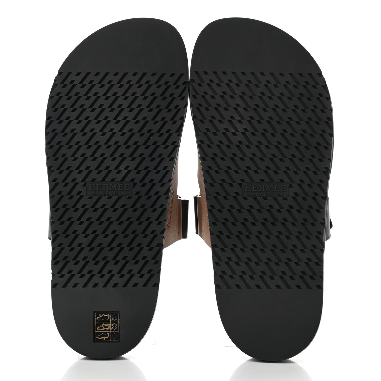 Calfskin Mens Chypre Sandals 42 Naturel Safari Black