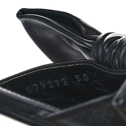 Balenciaga Calfskin Square Bow Slide Sandals 38 Black 8 of 10