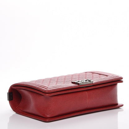 Chanel Caviar Quilted New Medium Boy Flap Dark Red 4 of 7