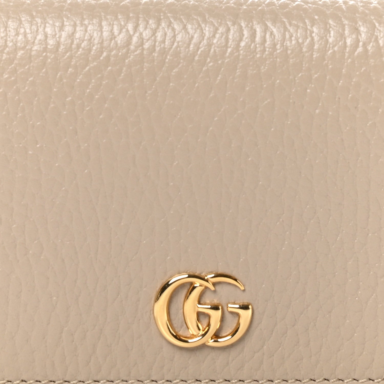 Gucci Dollar Calfskin Bi- Color GG Marmont Card Case Oatmeal Banana 8 of 8