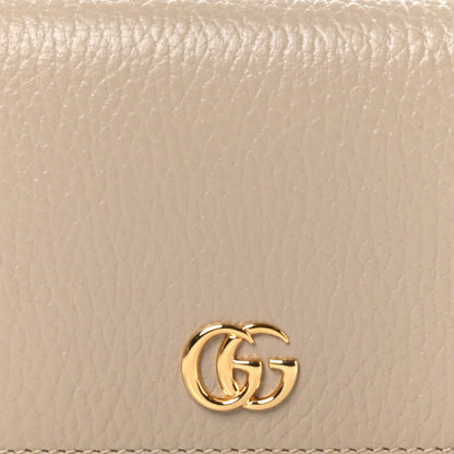 Gucci Dollar Calfskin Bi- Color GG Marmont Card Case Oatmeal Banana 8 of 8