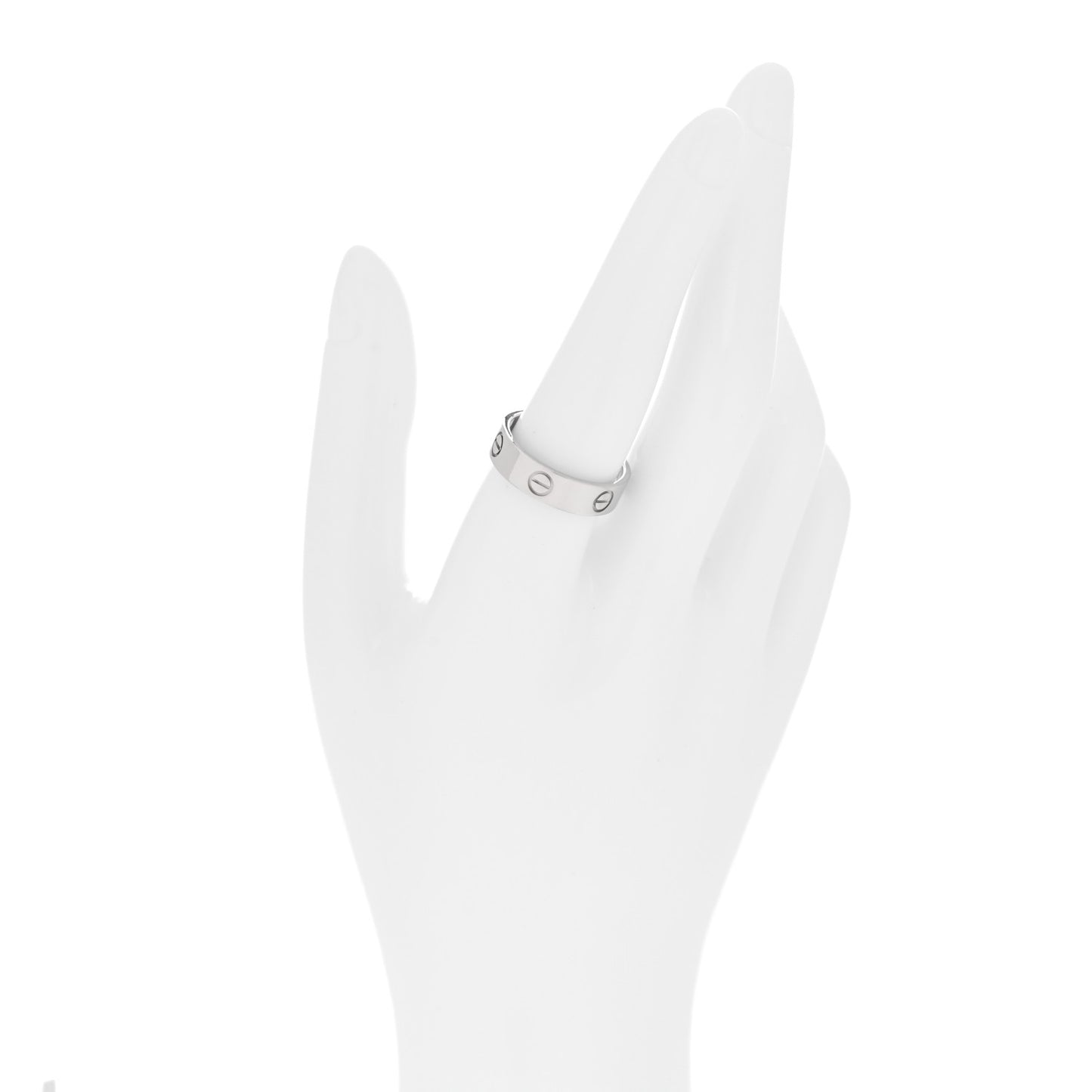 18K White Gold 5.5mm LOVE Ring 58 8.25