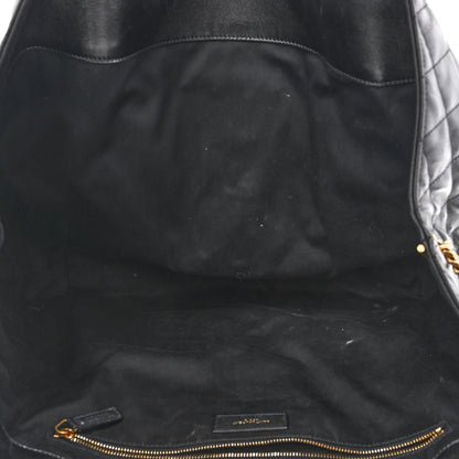 Saint Laurent Lambskin Quilted Maxi Icare Shopping Tote Black 6 of 9