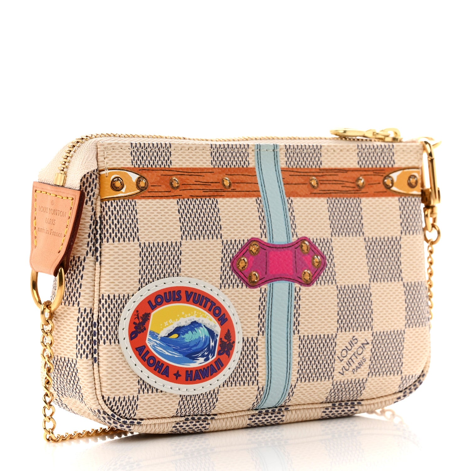 Louis Vuitton Damier Azur Summer Trunks Hawaii Mini Pochette Accessories 3 of 8