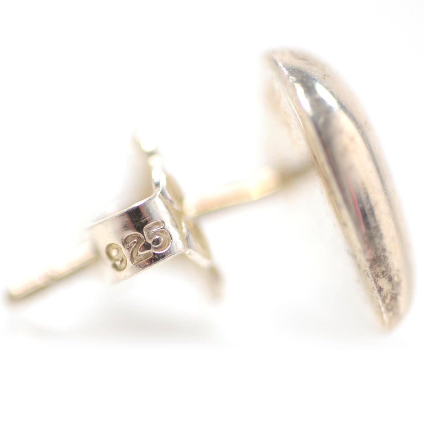 Sterling Silver Puff Heart Earrings