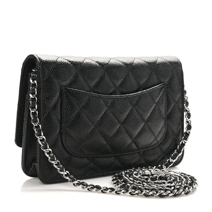Chanel Caviar Quilted Wallet on Chain WOC Black 3 of 12