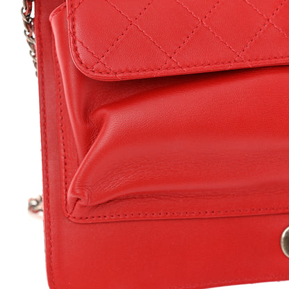 Chanel Karung Quilted Clutch Flap Red 12 of 13