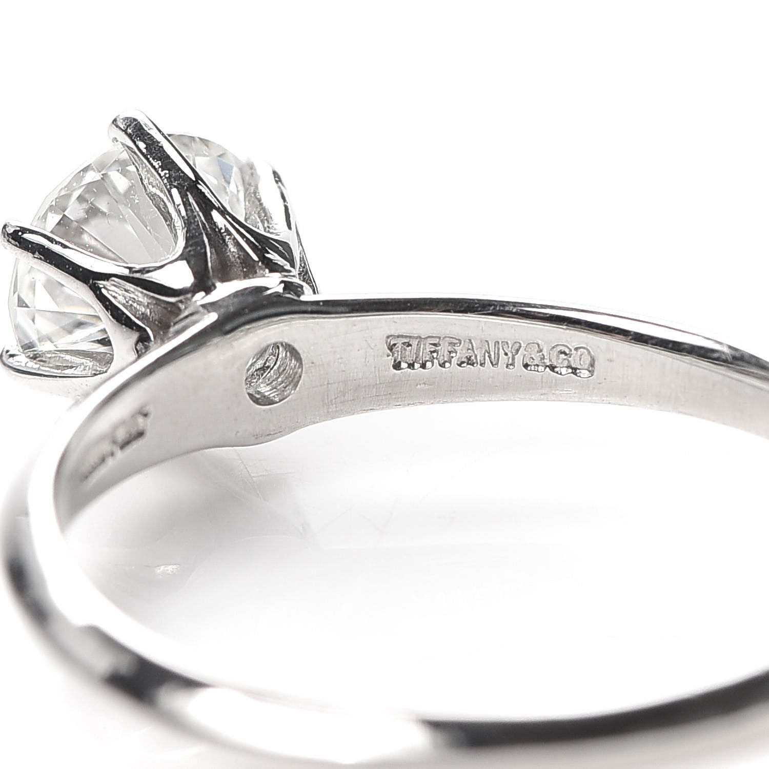 Tiffany Platinum Diamond .90ct Solitaire Engagement Ring 51 5.75 4 of 5