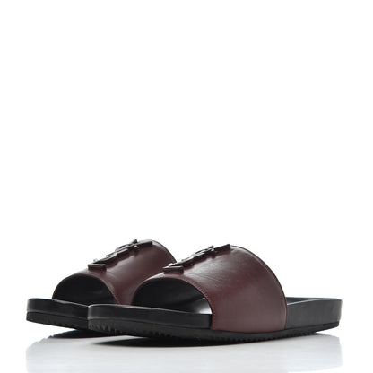 Saint Laurent Lambskin Joan Slide Sandals size 39 in Burgundy 3 of 20