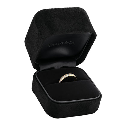 Tiffany 18K Yellow Gold Diamond 4mm Channel Set Band Ring 46 3.75 6 of 6