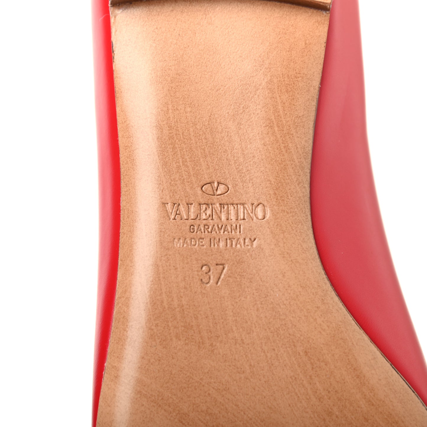 Nappa Vlogo Flats 37 Rouge Pur