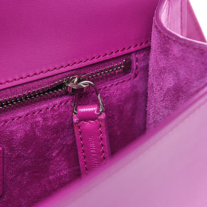 Saint Laurent Smooth Calfskin Le Carre Shoulder Bag Purple 9 of 10