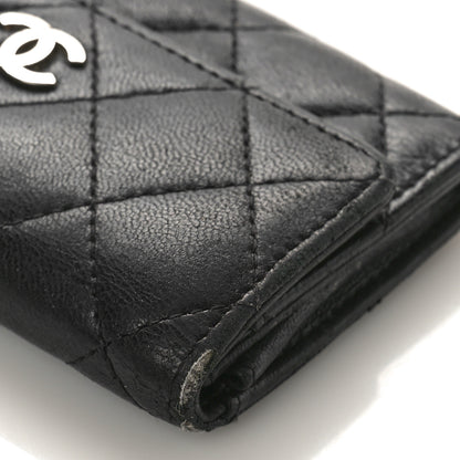 Chanel Lambskin Quilted Flap Card Holder Wallet Black 12 of 14