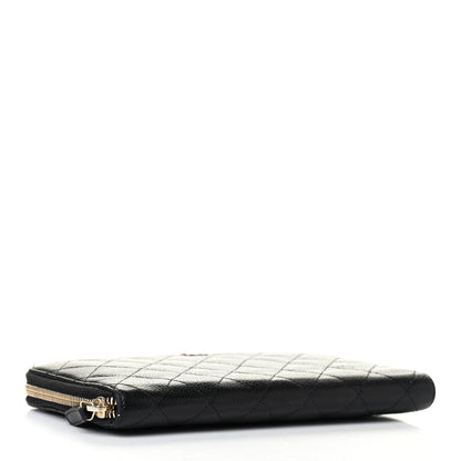 Chanel Caviar Quilted Large Zip Around Organizer Wallet Black 3 of 4