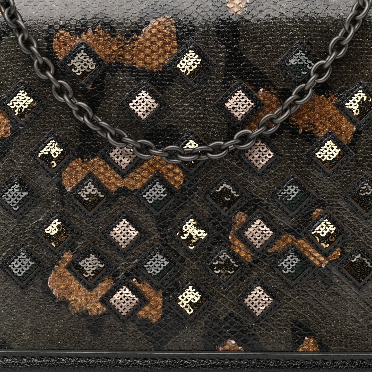 Nappa Karung Mini Montebello Crossbody Bag Black Ocre