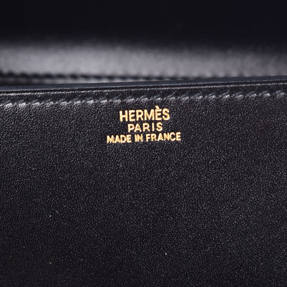 Hermes Tadelakt Medor 23 Clutch Black 7 of 9