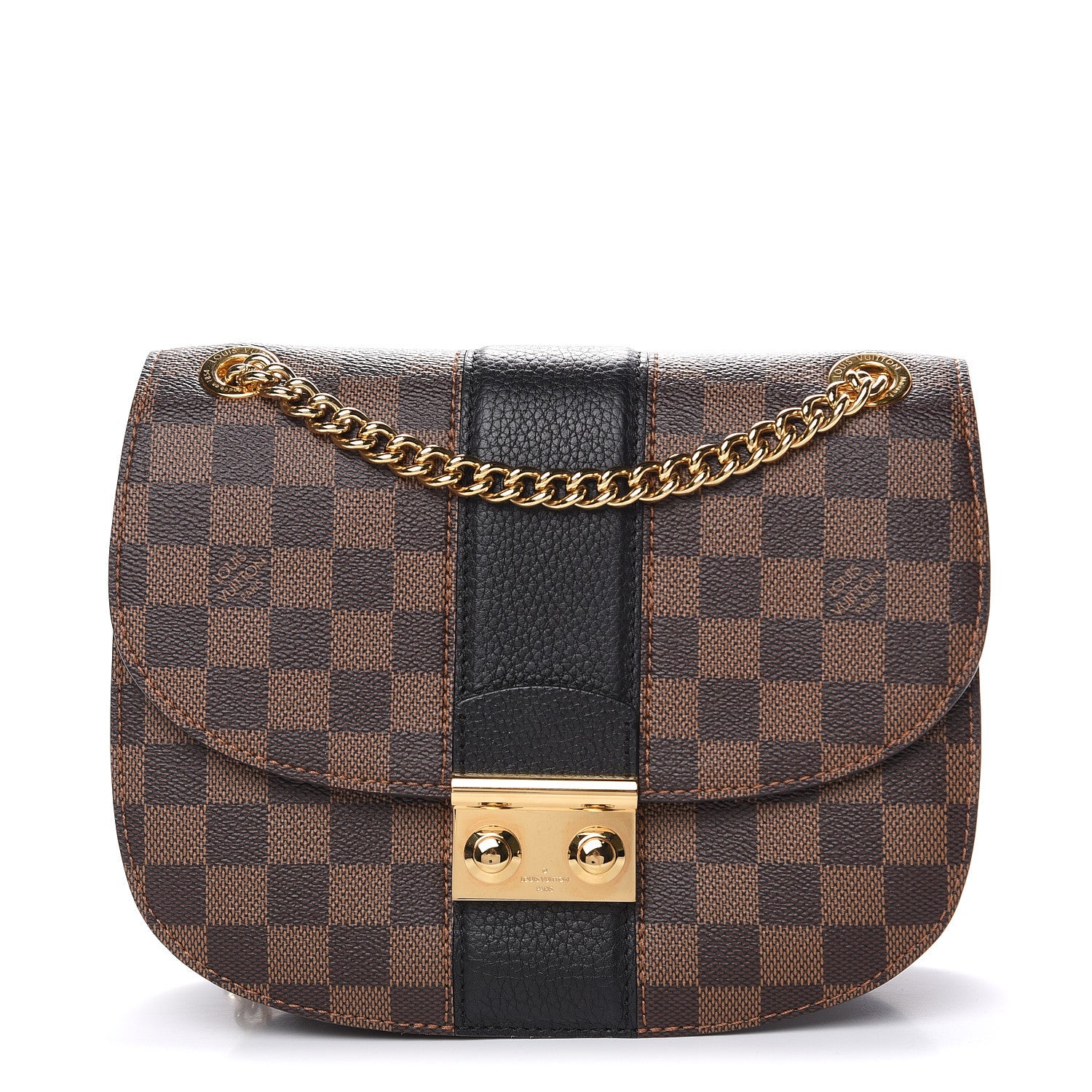 Louis Vuitton Damier Ebene Cuir Taurillon Wight Black 1 of 10