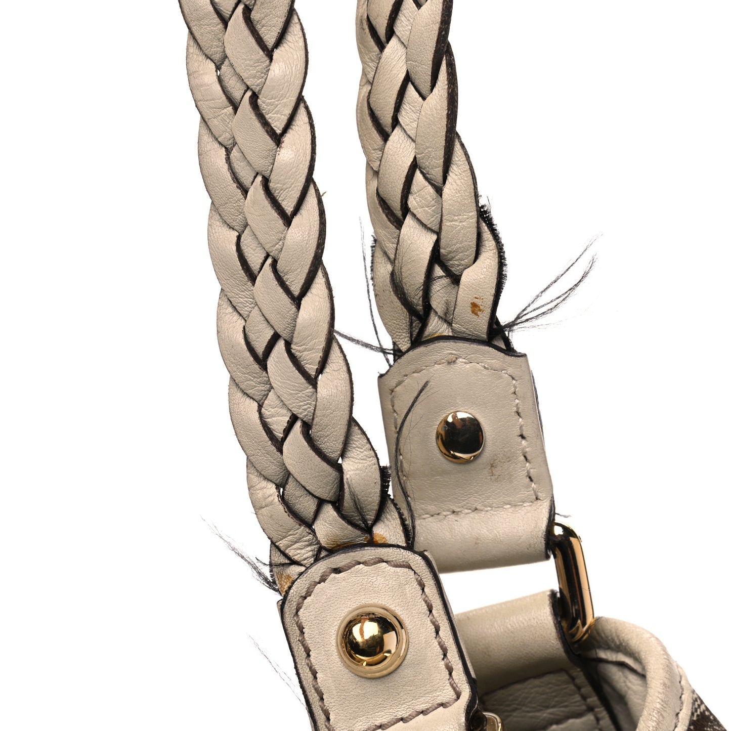 Monogram Peggy Braided Tote Off White