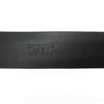 Chanel Calfskin Crystal Pearl Caviar CC Belt 80 32 Black 5 of 7