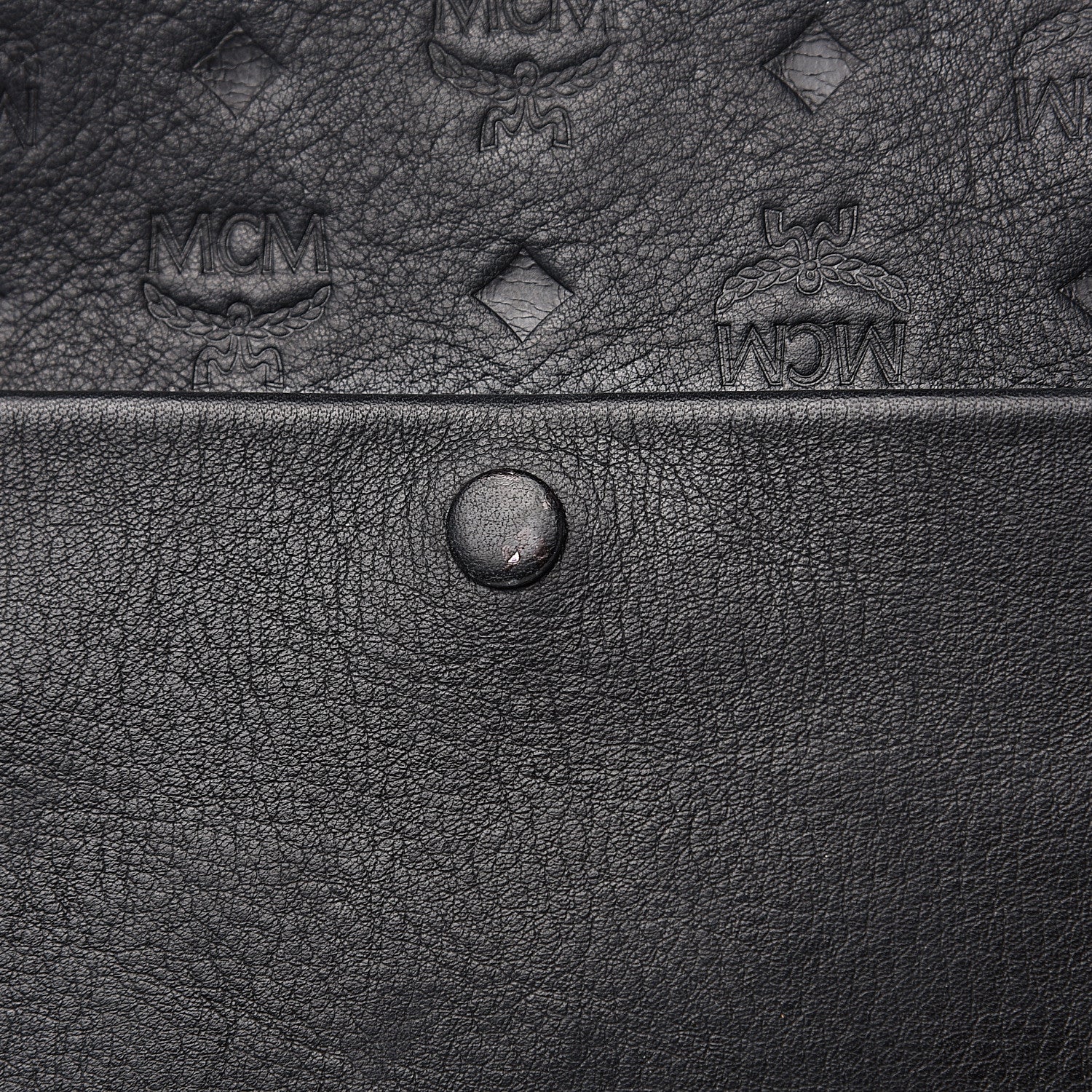 MCM Calfskin Ottomar Monogram Medium Klara Shopper Tote Black 12 of 12