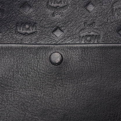 MCM Calfskin Ottomar Monogram Medium Klara Shopper Tote Black 12 of 12