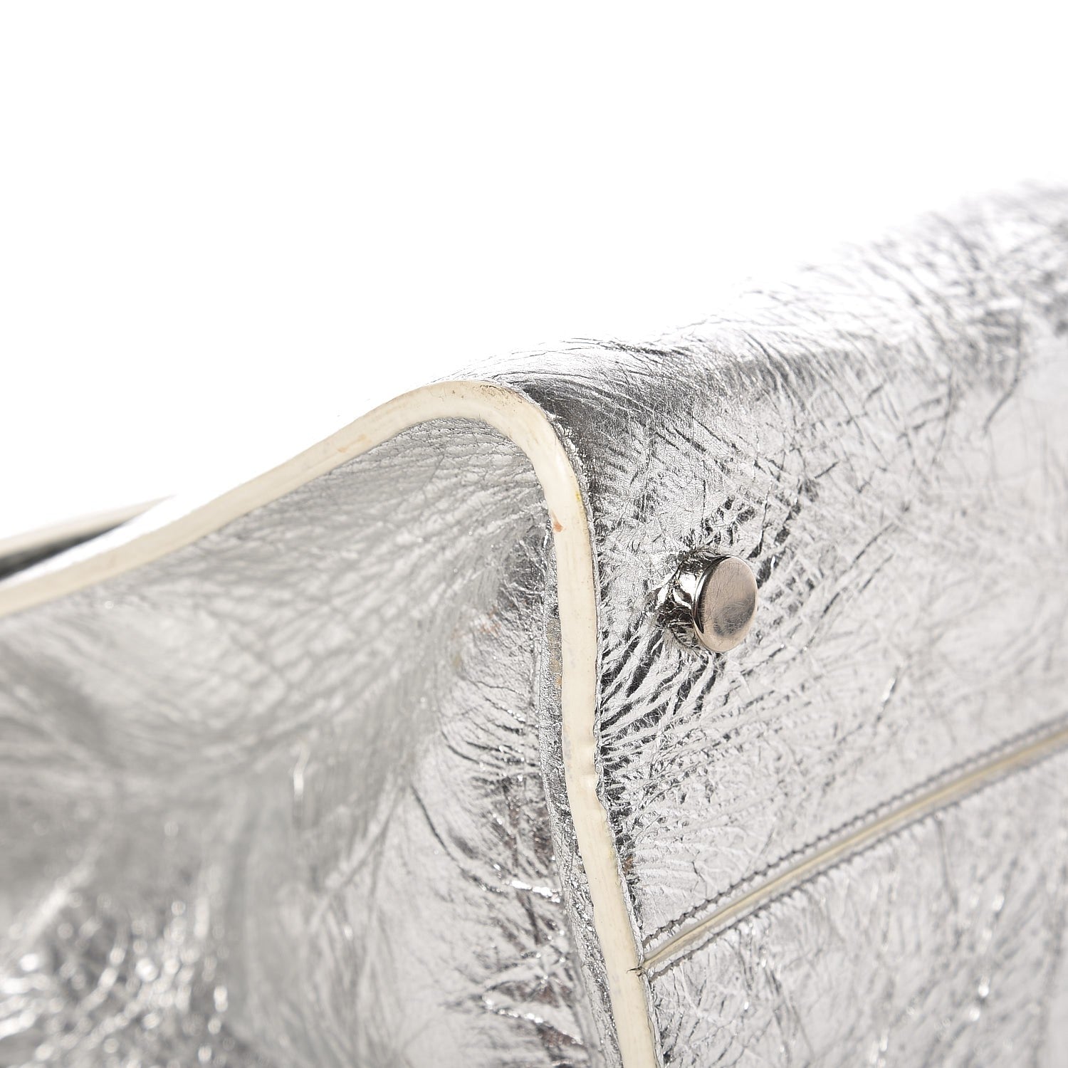 Christian Dior Metallic Calfskin Medium Diorever Flap Silver 8 of 10
