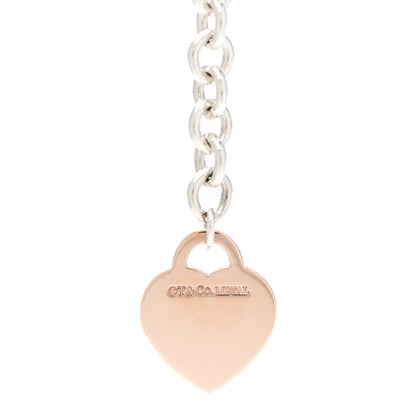 Tiffany Sterling Silver Rubedo Heart Tag Lariat Necklace 4 of 6