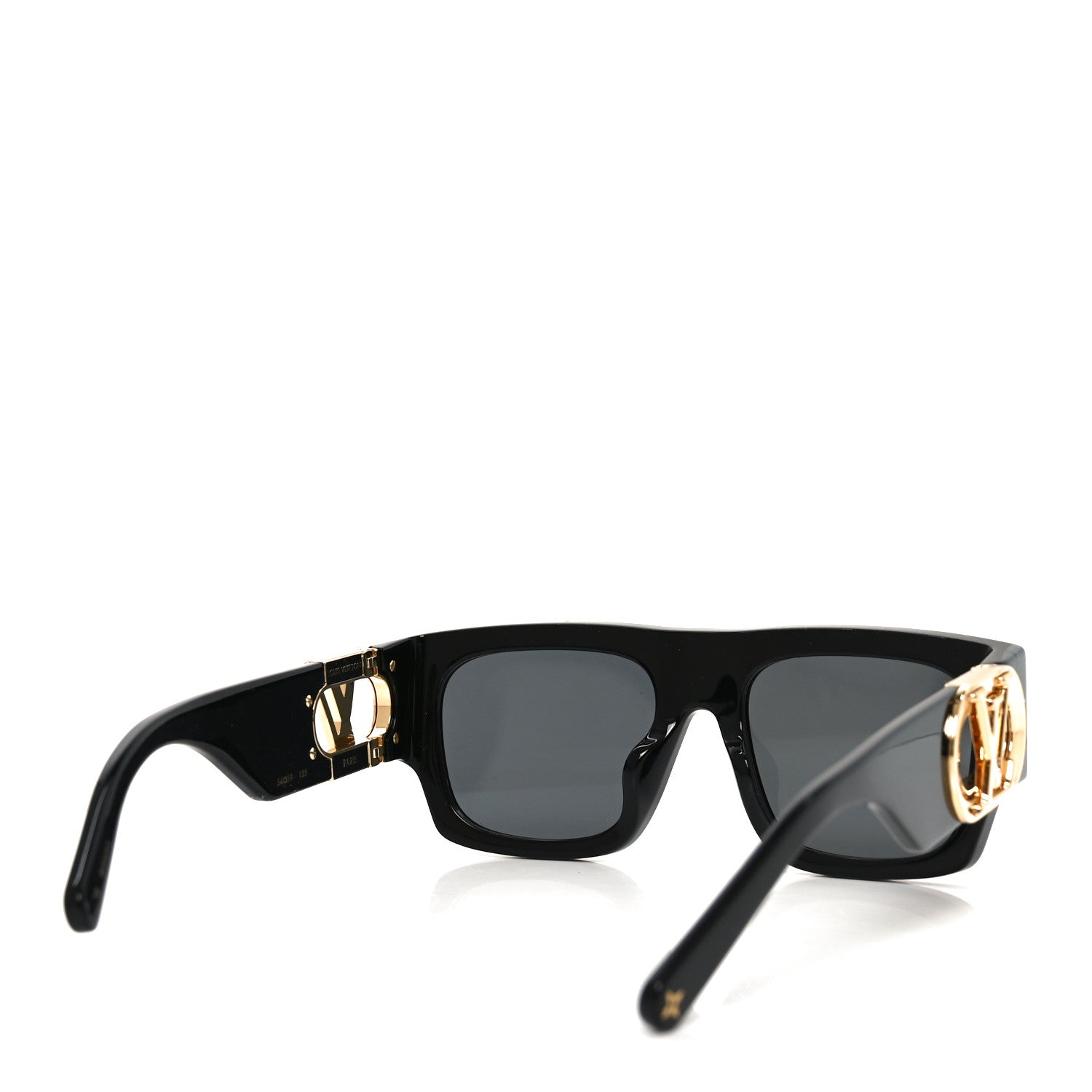 Louis Vuitton Acetate LV Link Square Sunglasses Z1478E Black