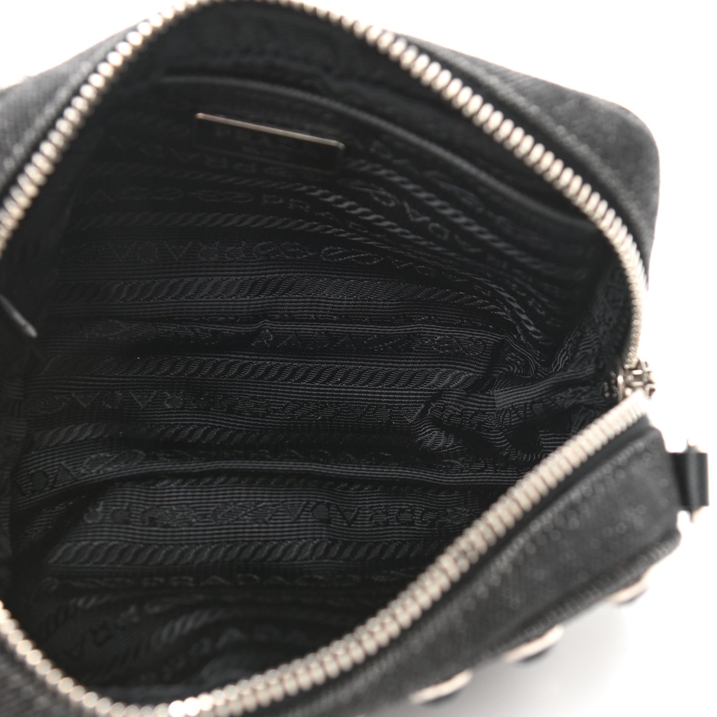 Denim Studded Embellished Mini Camera Crossbody Black