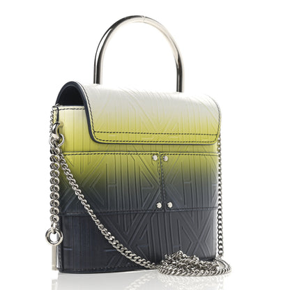 Chloe Calfskin Embossed Small Aby Lock Yellow Navy Blue 3 of 10
