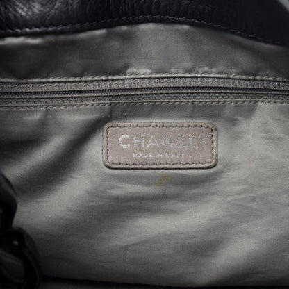 Chanel Calfskin Modern Chain Rhodoid Hobo Black 6 of 13