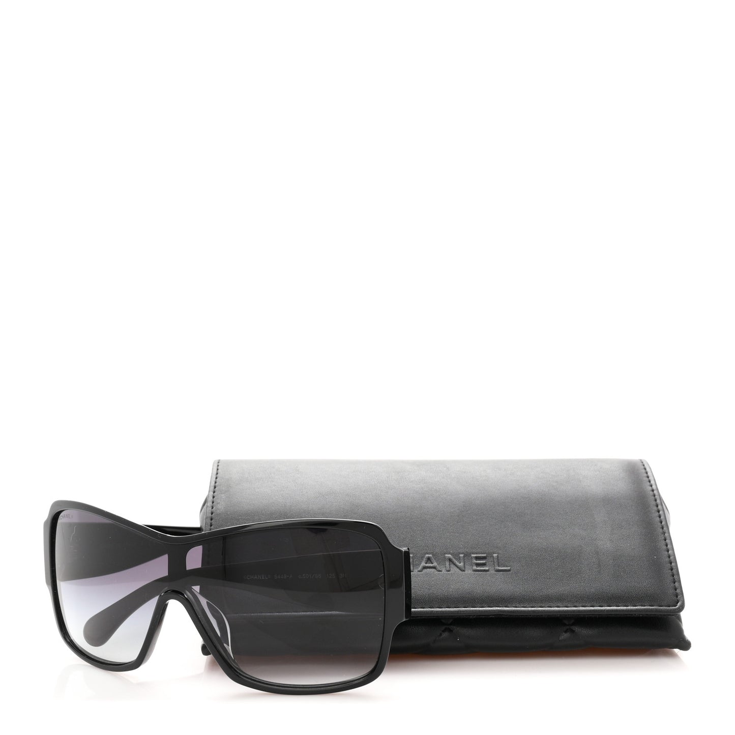 Acetate Shield Sunglasses 5449-A Black