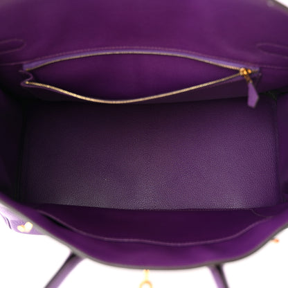 Hermes Togo BIRKIN 35 Ultraviolet 5 of 10