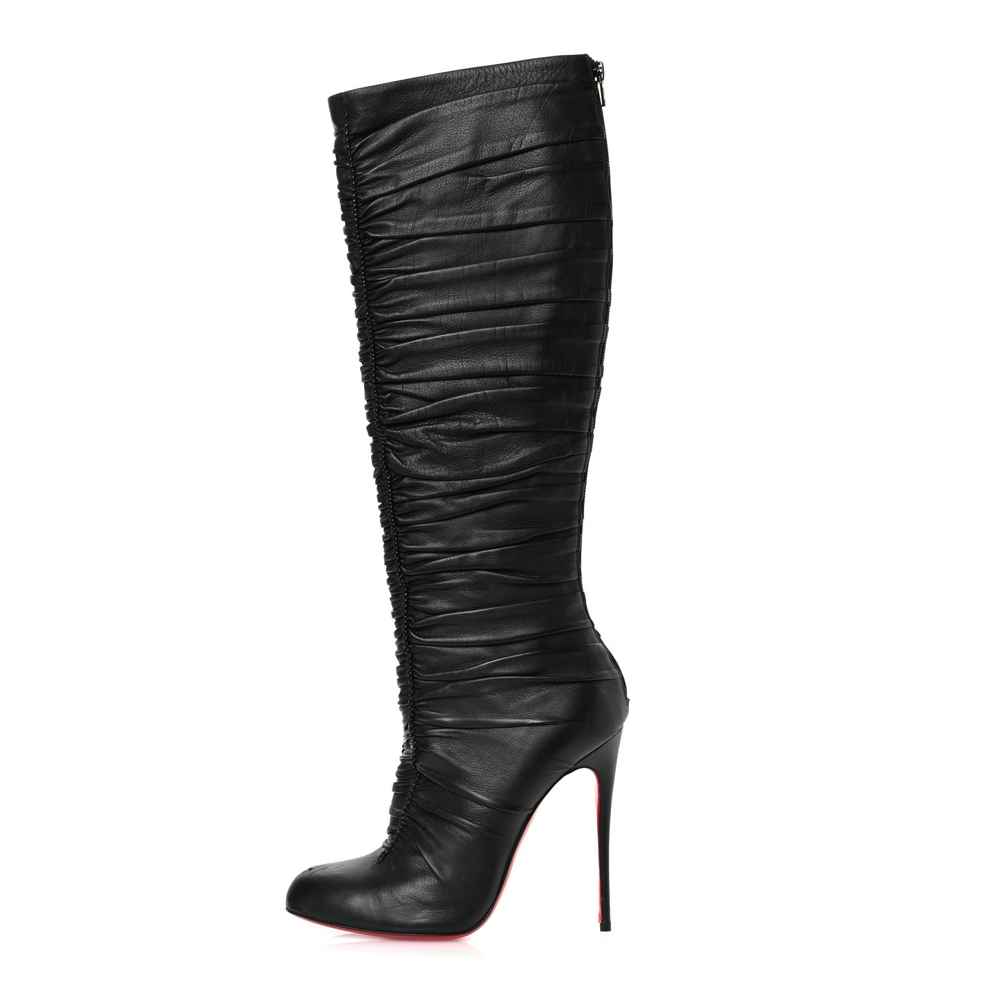 Calfskin Lina 100 Boots 40.5 Black