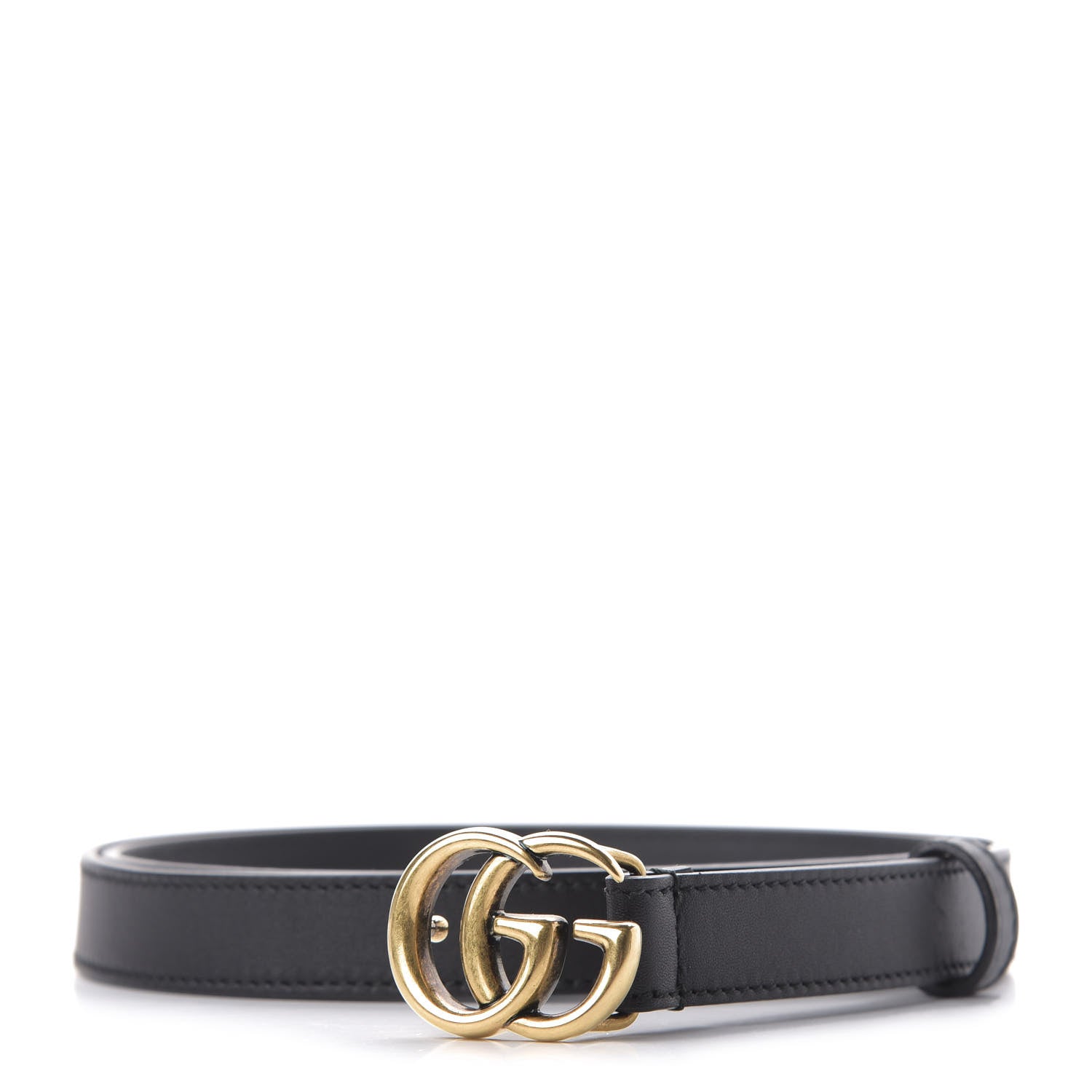 Gucci Calfskin Double G 20mm Belt 90 36 Black 1 of 6