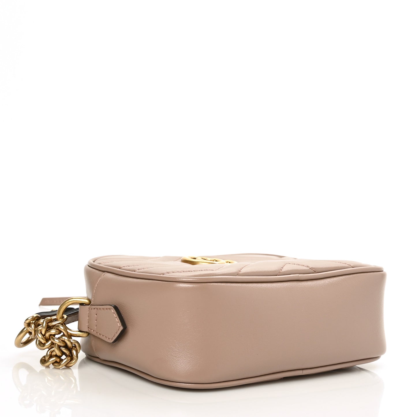 Calfskin Matelasse Mini GG Marmont Chain Shoulder Bag Porcelain Rose