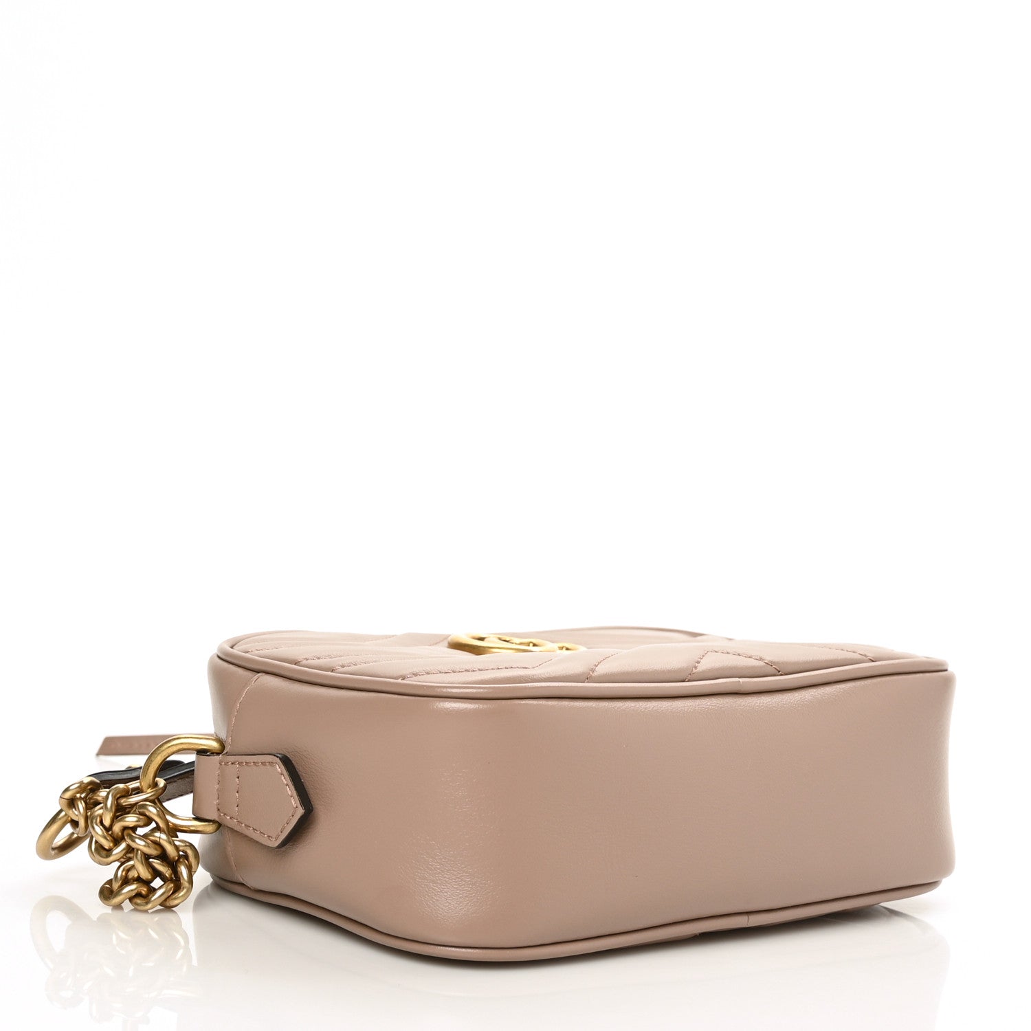 Gucci Calfskin Matelasse Mini GG Marmont Chain Shoulder Bag Porcelain Rose 4 of 7