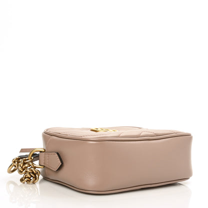 Gucci Calfskin Matelasse Mini GG Marmont Chain Shoulder Bag Porcelain Rose 4 of 7