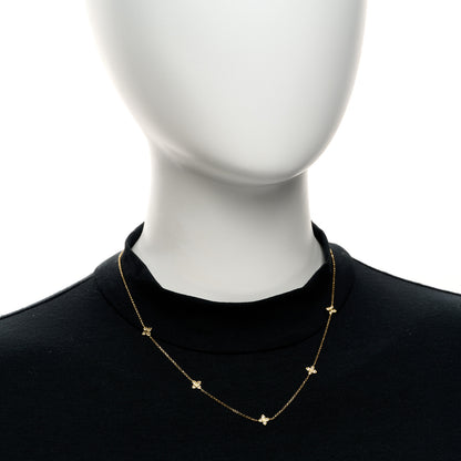 Roberto Coin 18K Yellow Gold Diamond Love in Verona Flower Five Station Flower Necklace 2 of 4