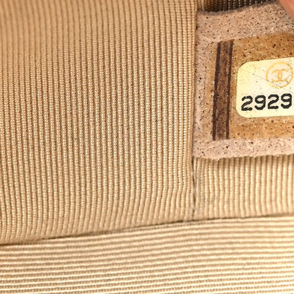 Chanel Calfskin Raffia Small Vanity Case Bag Black Beige 7 of 11