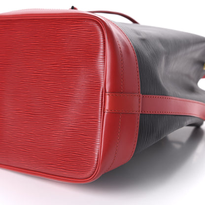 Louis Vuitton Epi Bi-Color Noe Castillan Red Black 7 of 9