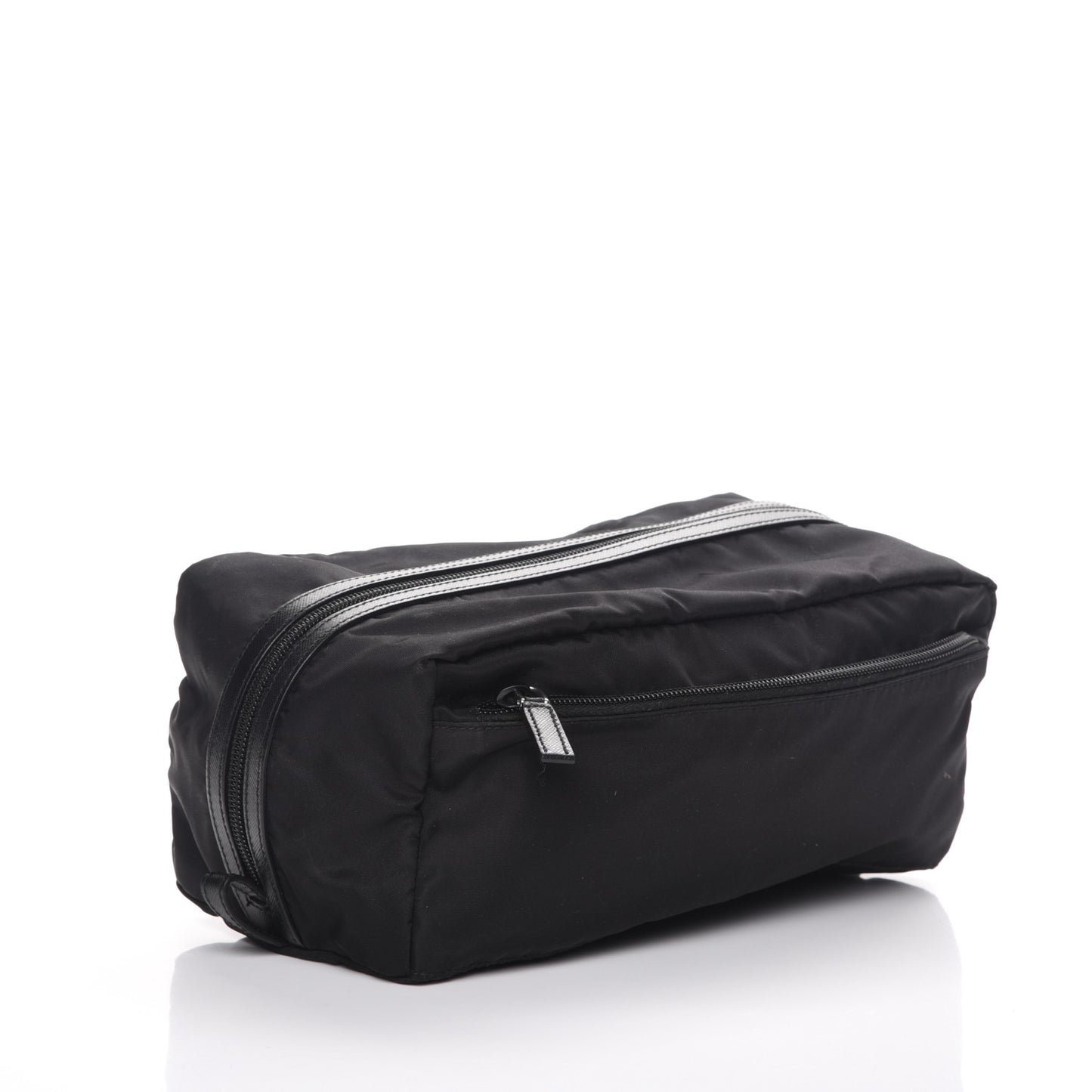Nylon Saffiano Toiletry Case Nero Black