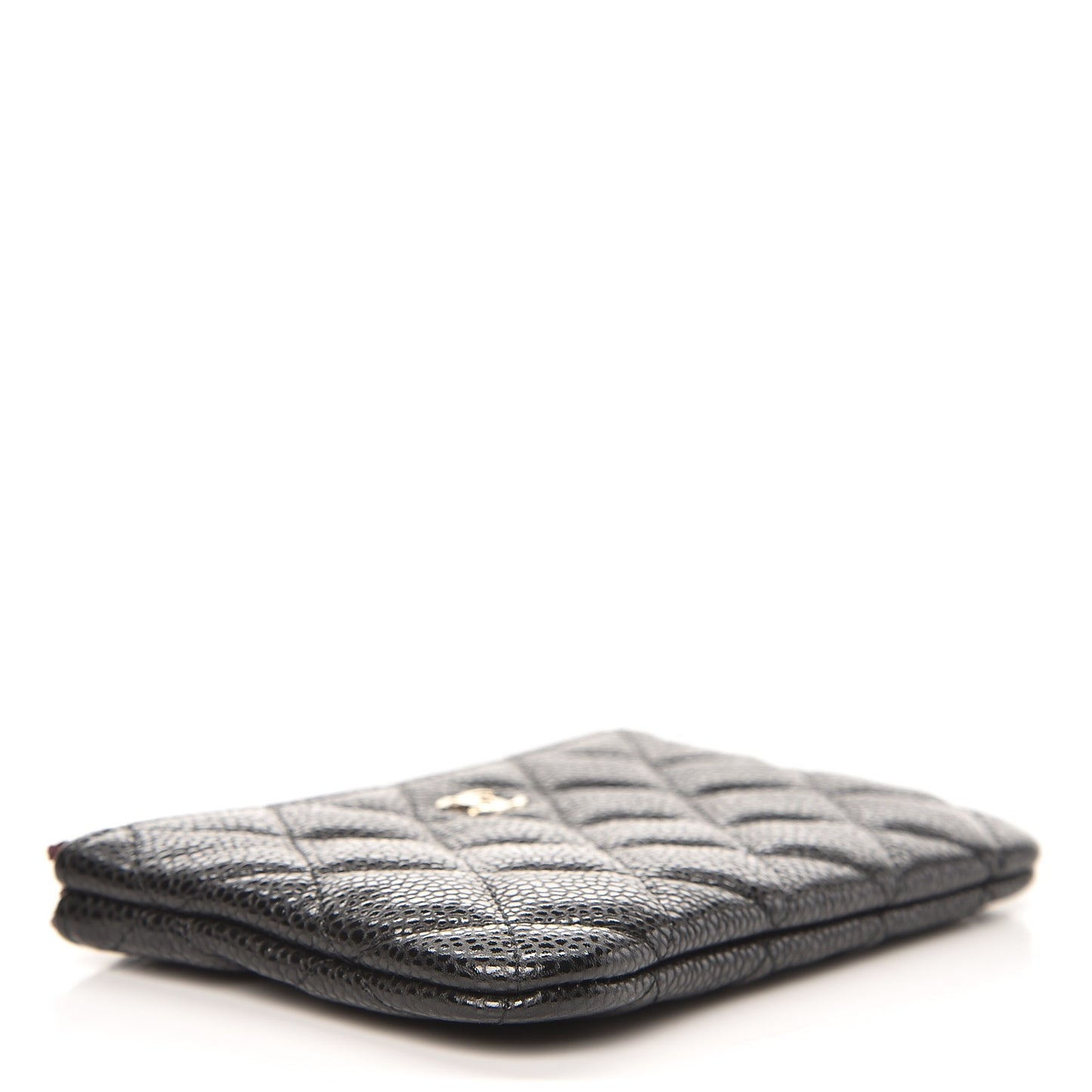 Caviar Quilted Small Cosmetic Case Black