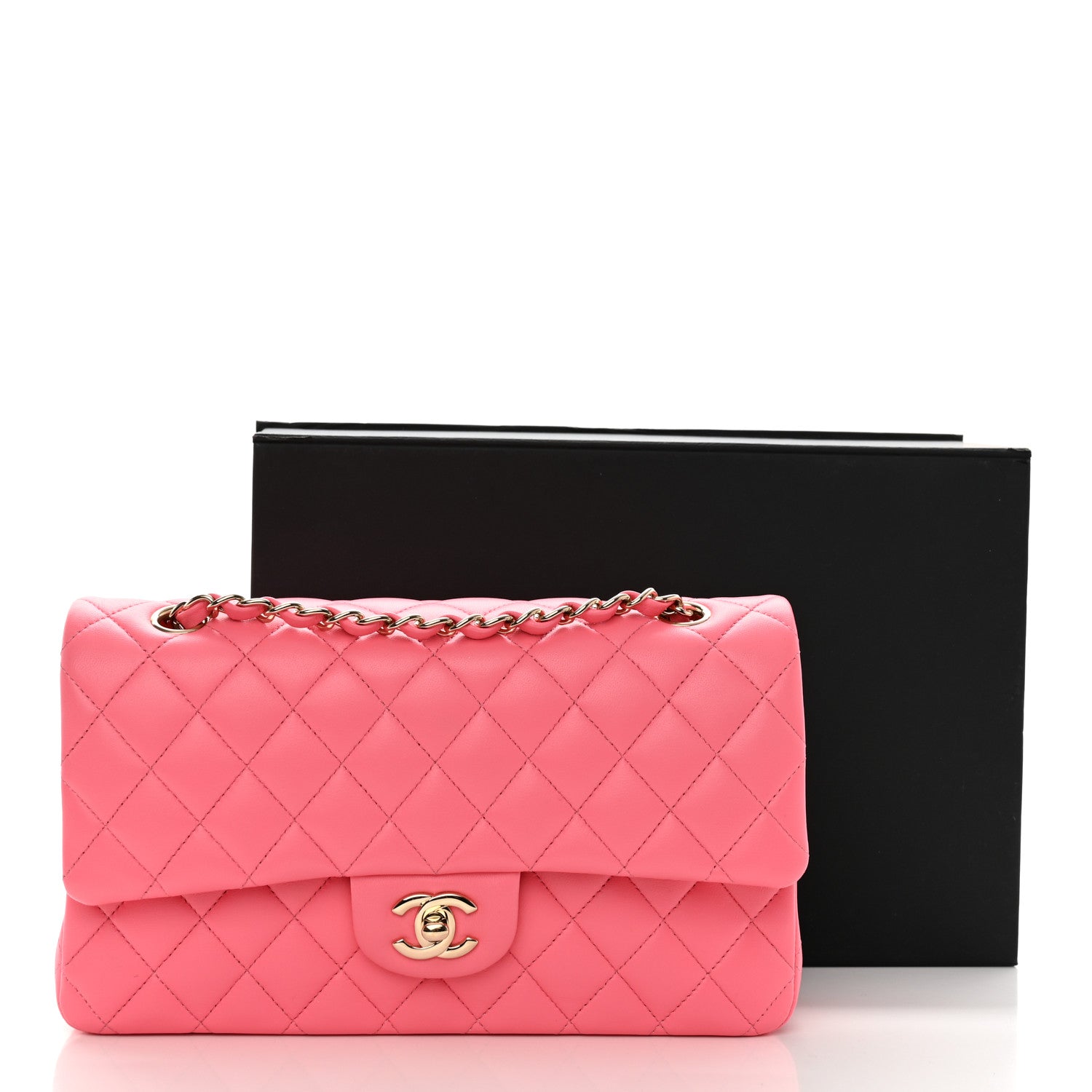 Chanel Lambskin Quilted Medium Double Flap Pink 11 of 11