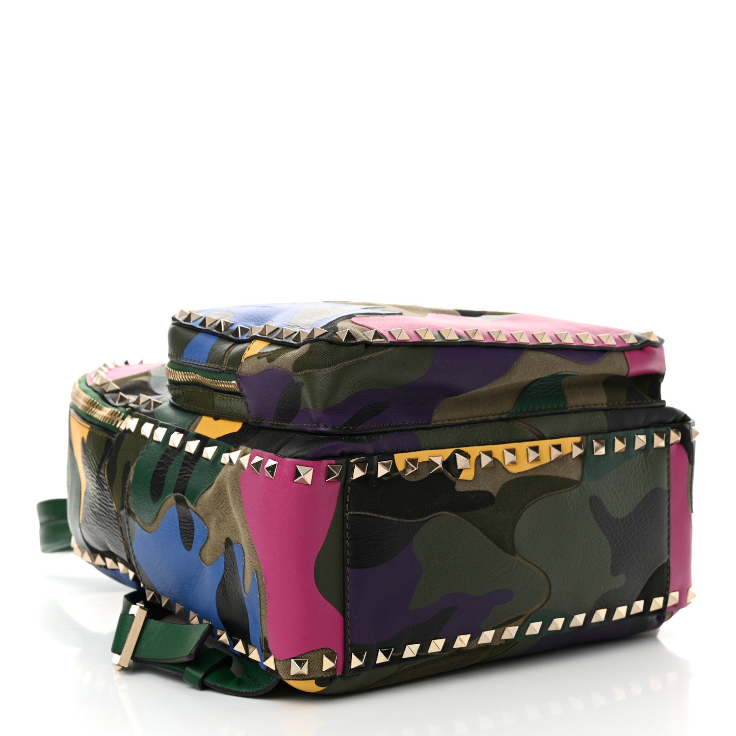 Valentino Garavani Nylon Calfskin Psychedelic Camouflage Medium Rockstud Backpack Multicolor 4 of 20