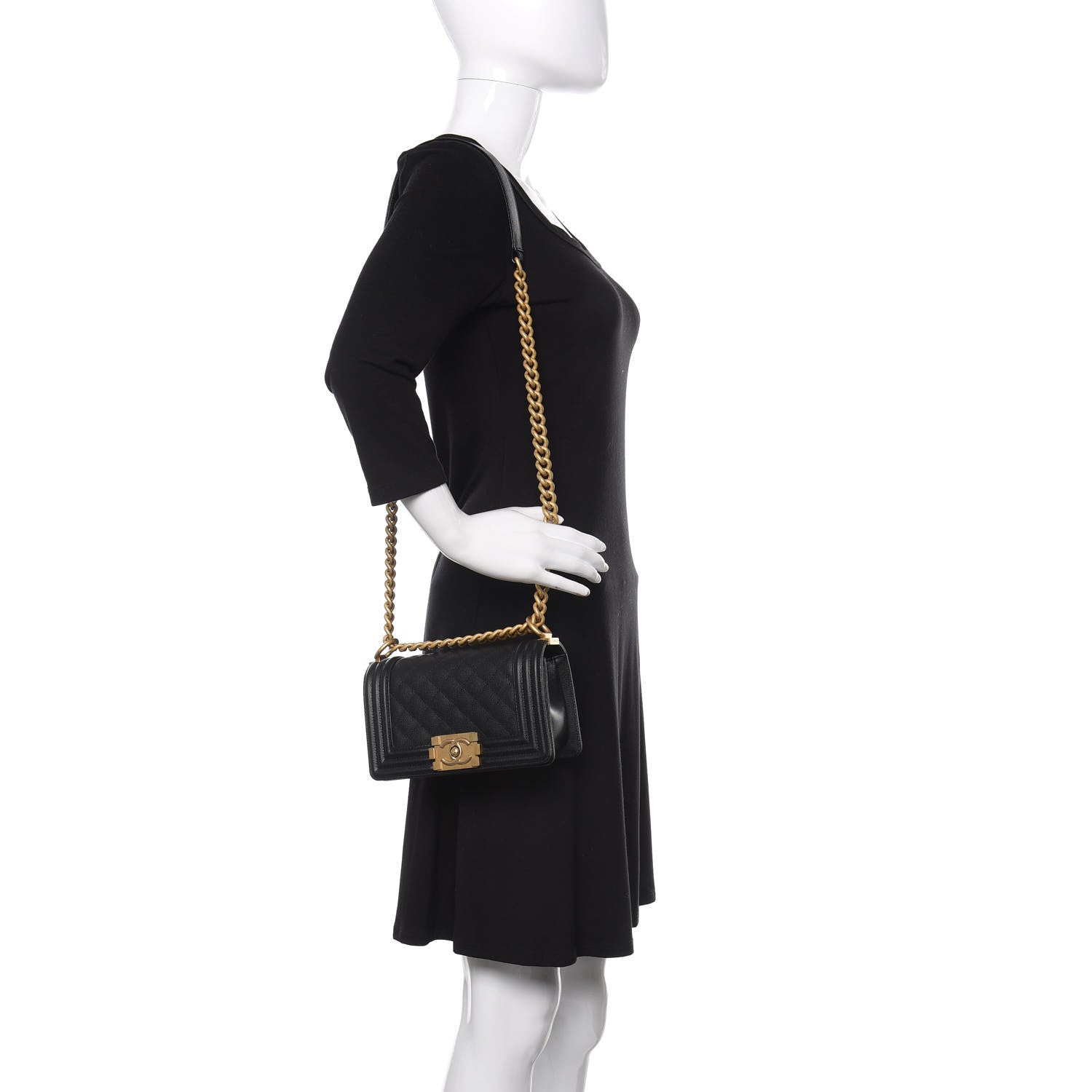 Chanel Caviar Quilted Small Boy Flap Black 2 of 12