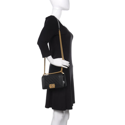 Chanel Caviar Quilted Small Boy Flap Black 2 of 12