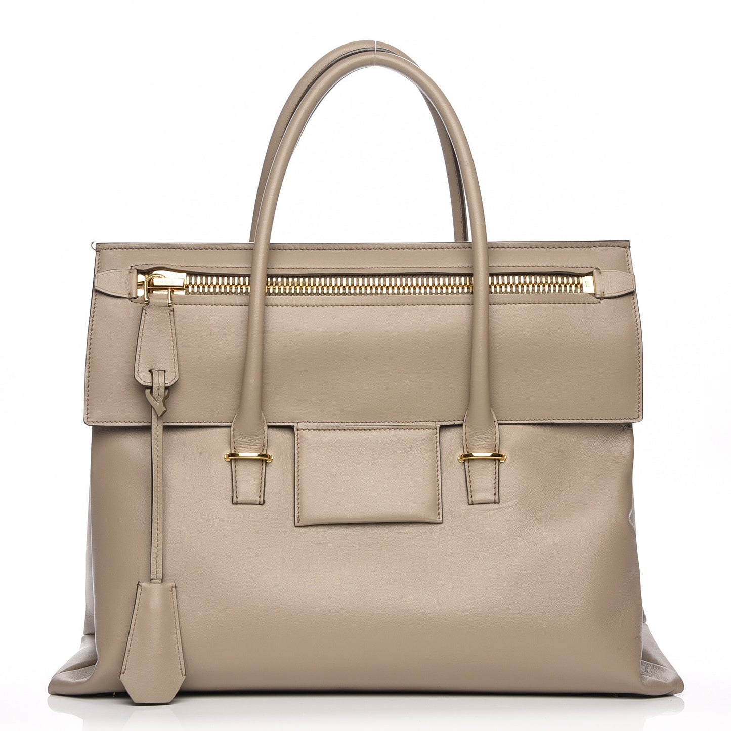 Smooth Calfskin Large Icon Bag Warm Taupe